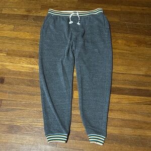 Sol Angeles Men’s Gray Joggers with Striped Waistband, Medium